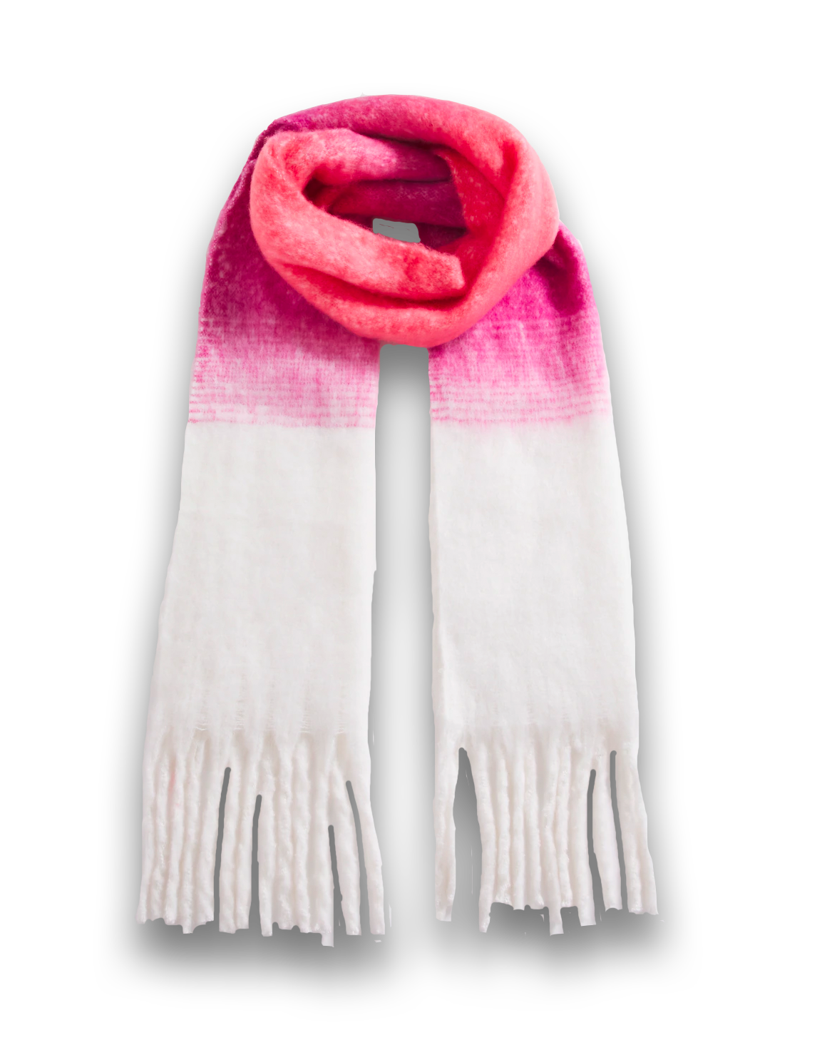 Colour Block Pink Supersoft Blanket Scarf
